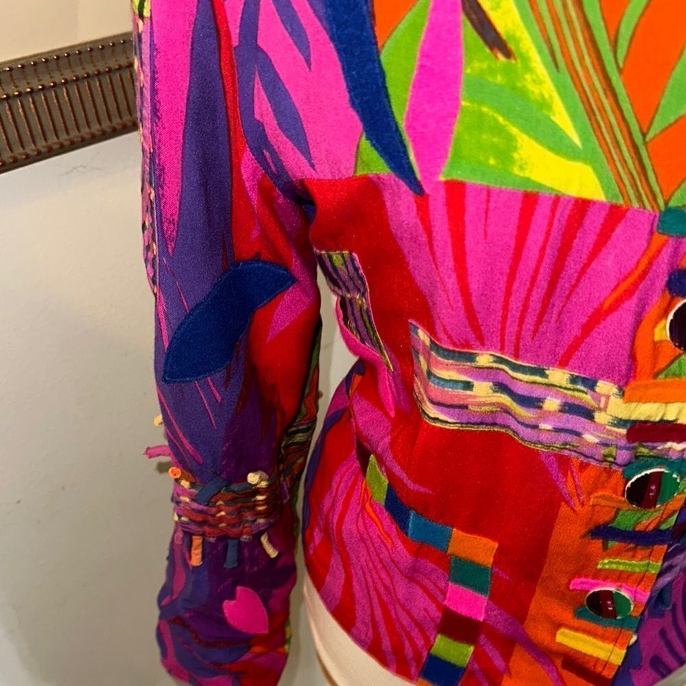 Patchington Vibrant Multicolor Button-Up Jacket S… - image 5